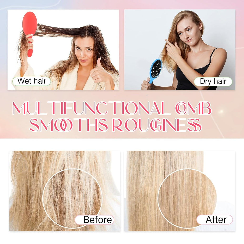 Travel Detangling Hair Brushes Set - 30 Pack for Women, Portable & Comfortable
