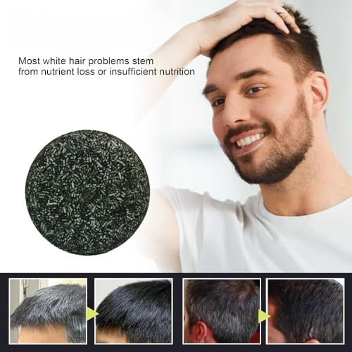 Gray Hair Darkening Shampoo Bar - Sulfate-Free Vegan Hair Care for Men & Women