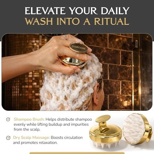 Silicone Scalp Massager & Shampoo Brush for Deep Hair Cleansing