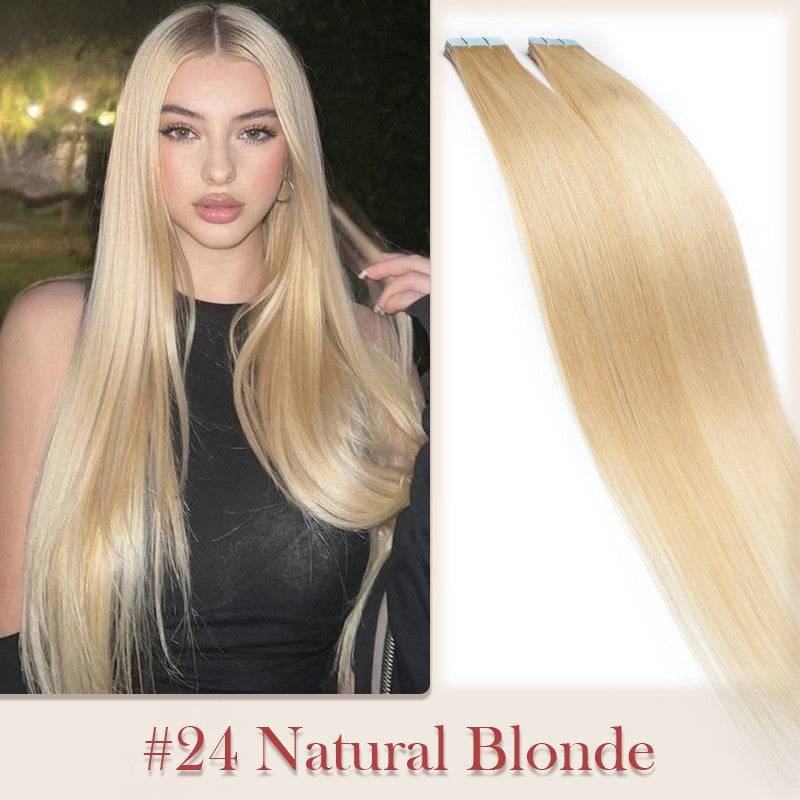 100g Invisible Tape-In Hair Extensions Remy Human Hair Full Head Thick