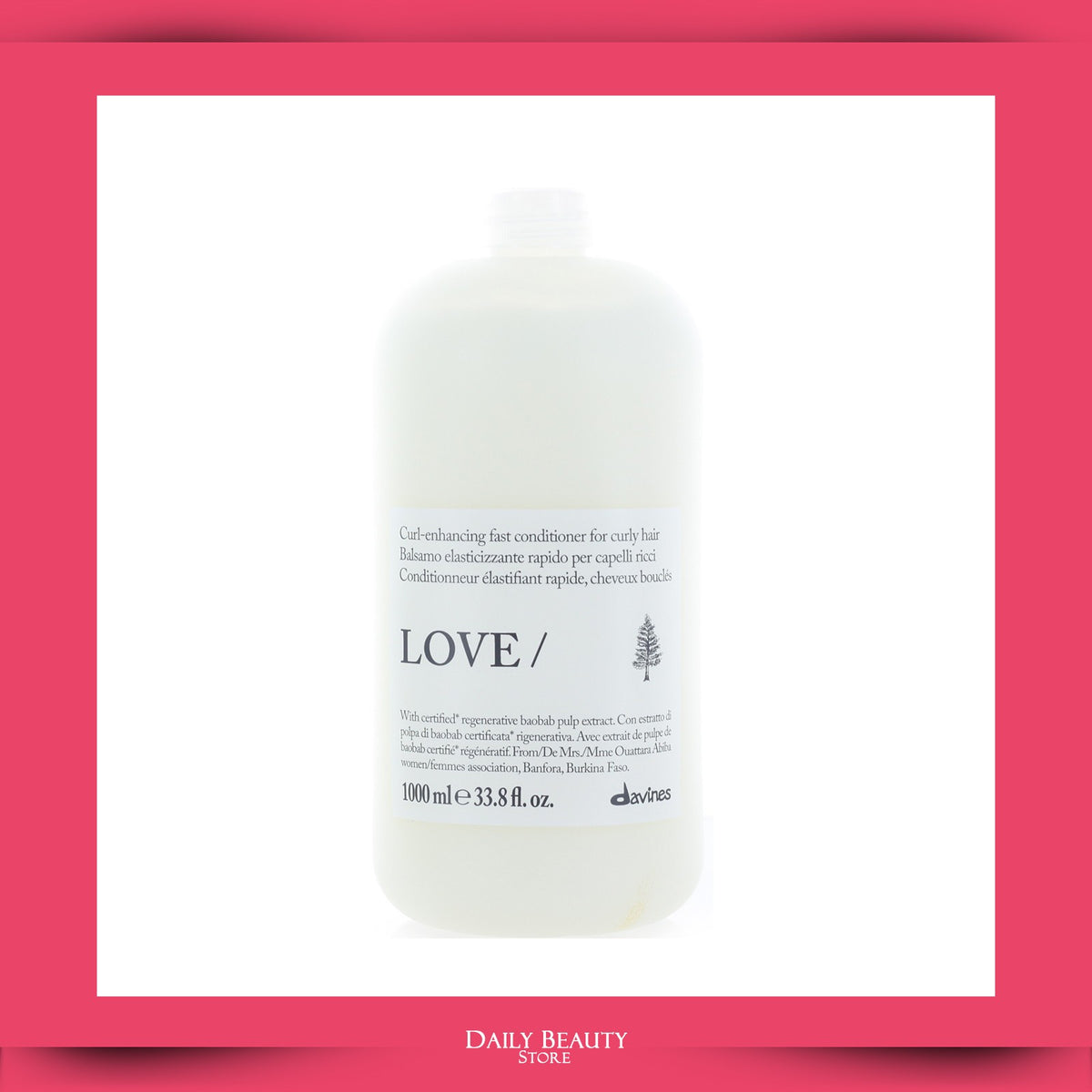 Davines LOVE CURL Enhancing Conditioner 1000ml - Soft, Voluminous Wavy & Curly Hair