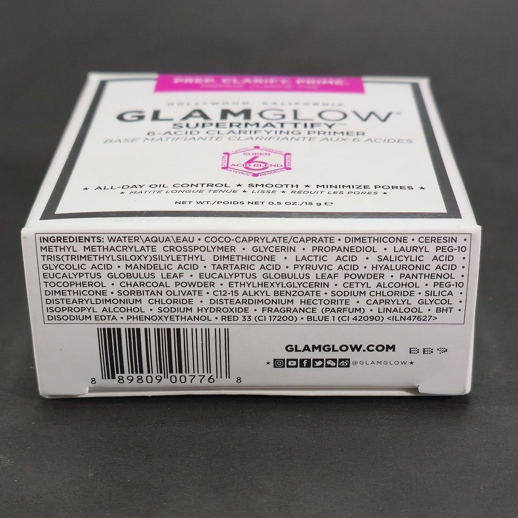 Glamglow Supermattify Acid Clarifying Primer - 0.5 oz Face Makeup Base