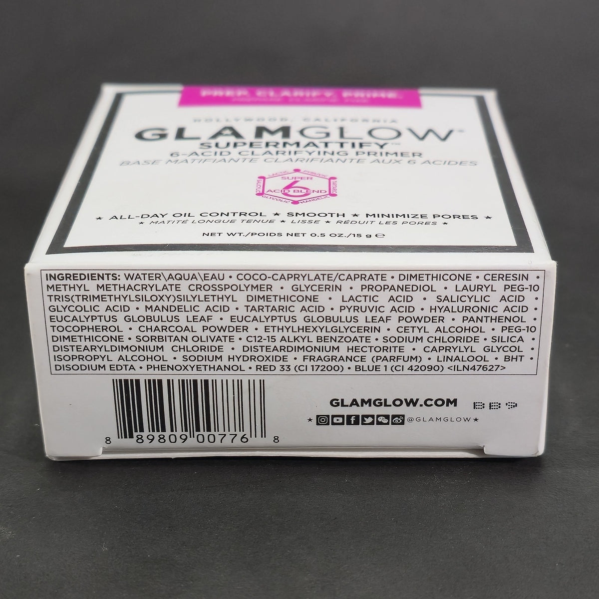 Glamglow Supermattify Acid Clarifying Primer - 0.5 oz Face Makeup Base