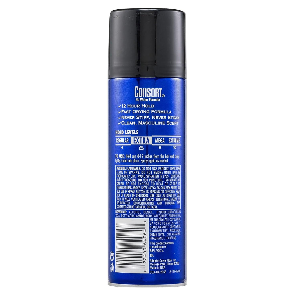 Consort Men's Unscented Extra Hold Hair Spray - 8.3 oz Pack of 3
