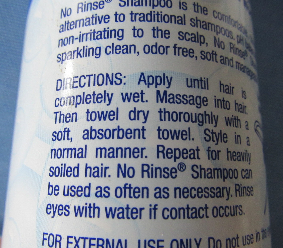 No-Rinse Shampoo 16 oz Alcohol-Free - 2 Bottles, Ready to Use