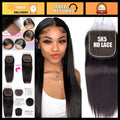Brazilian Virgin Hair Lace Closure 5x5 HD Transparent Swiss Lace 16 Inch - Natural Straight Style