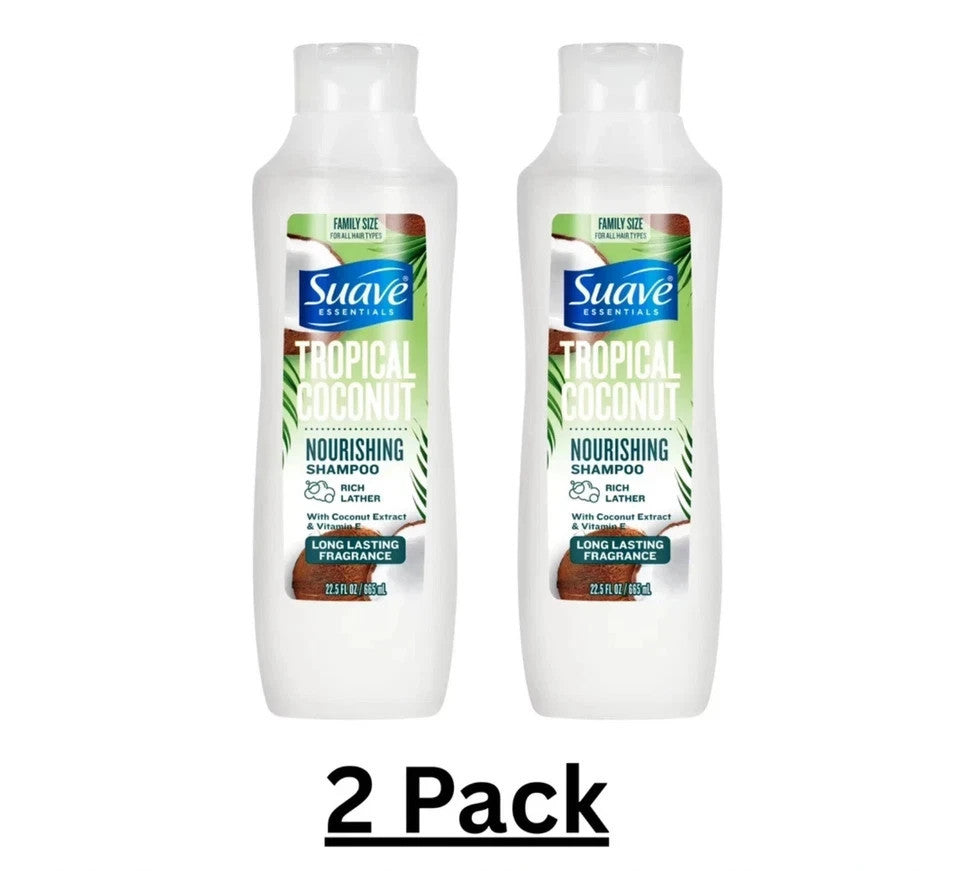 (2 Pack) Suave Daily Shampoo 22.5 fl oz - Various Fragrances & Nourishing Ingredients