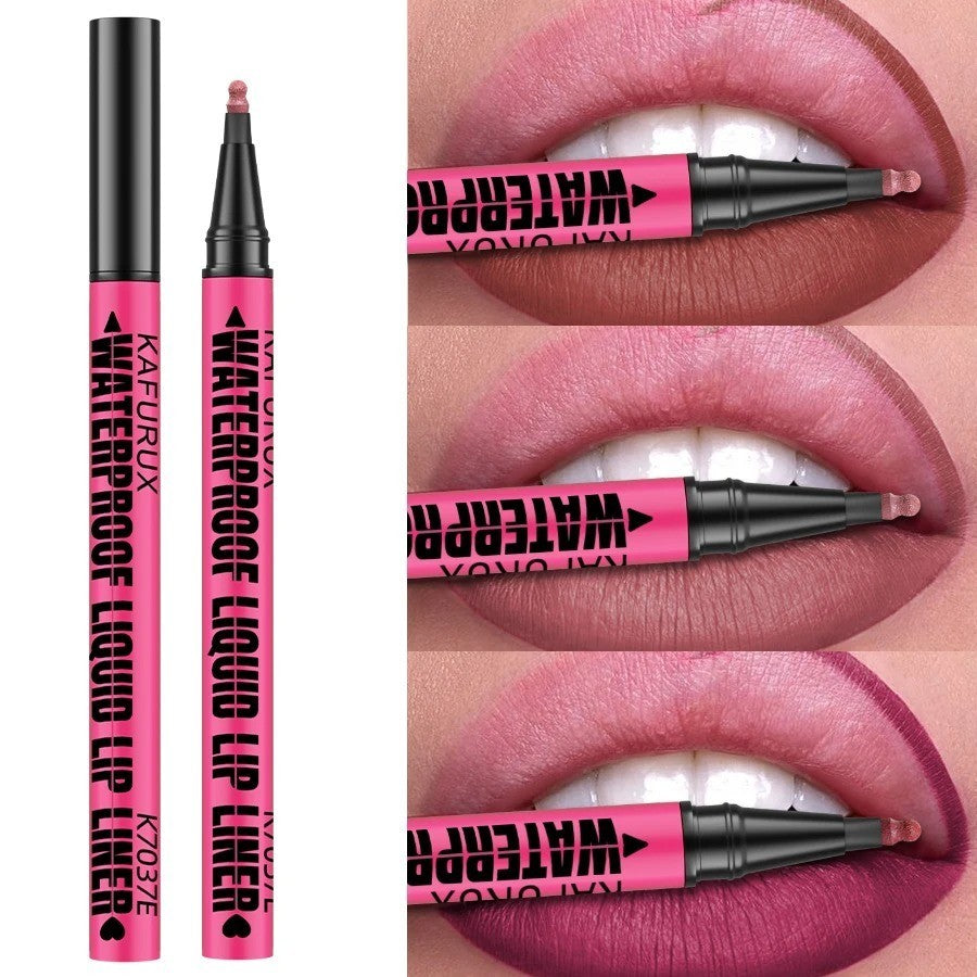 12 Color Liquid Matte Lip Liner Pencil Waterproof & Plumping Lip Makeup