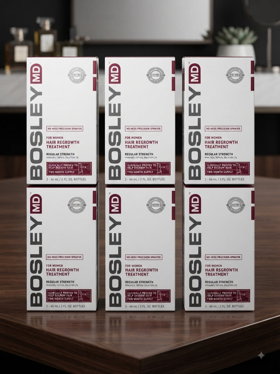 Women's Hair Regrowth Spray 2% - 6 Pack, 2 fl oz | Hair Loss Treatment