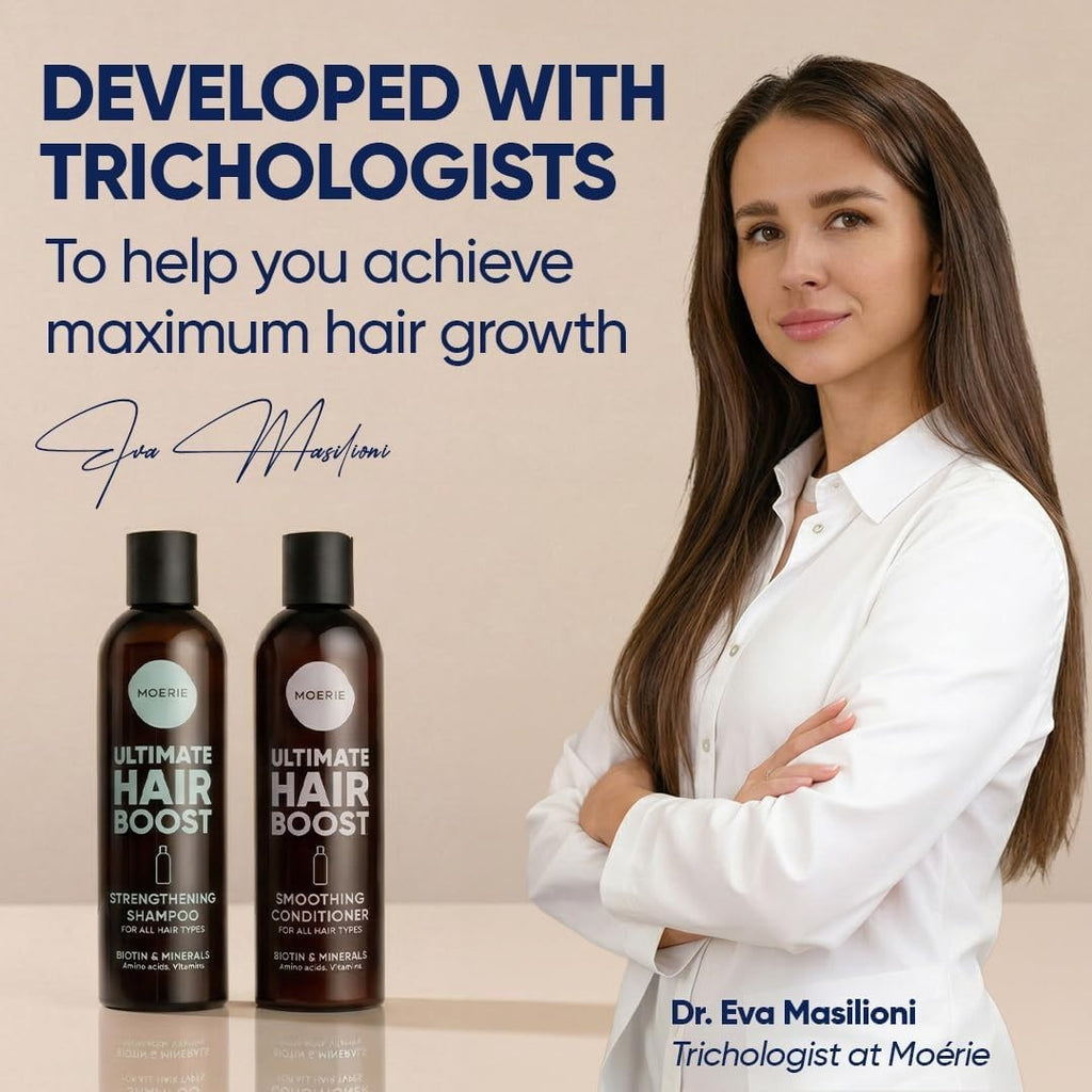 Hair Growth Shampoo & Conditioner Set for Men & Women - Biotin & Rosemary, Thicker Hair
