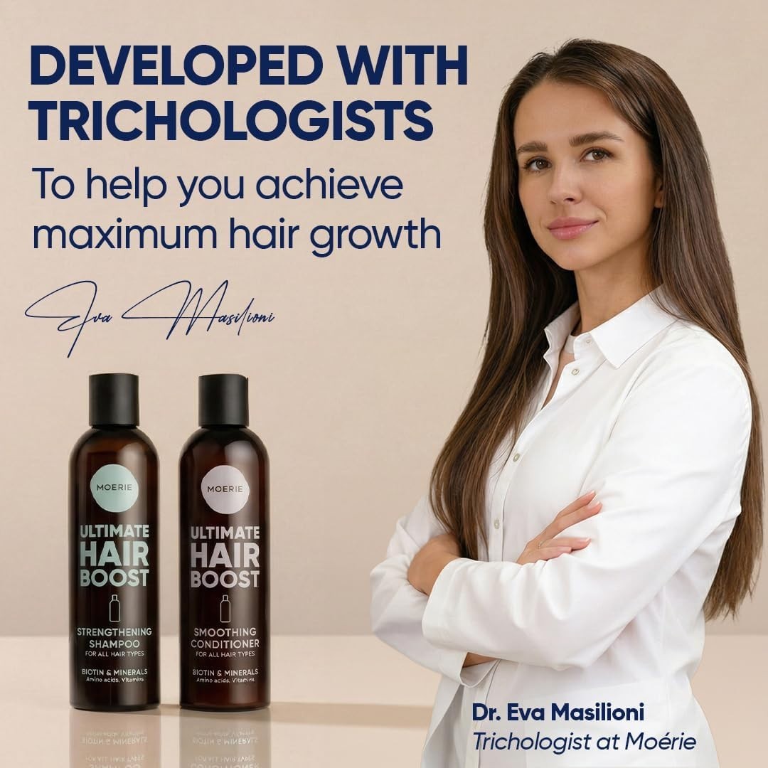 Hair Growth Shampoo & Conditioner Set for Men & Women - Biotin & Rosemary, Thicker Hair