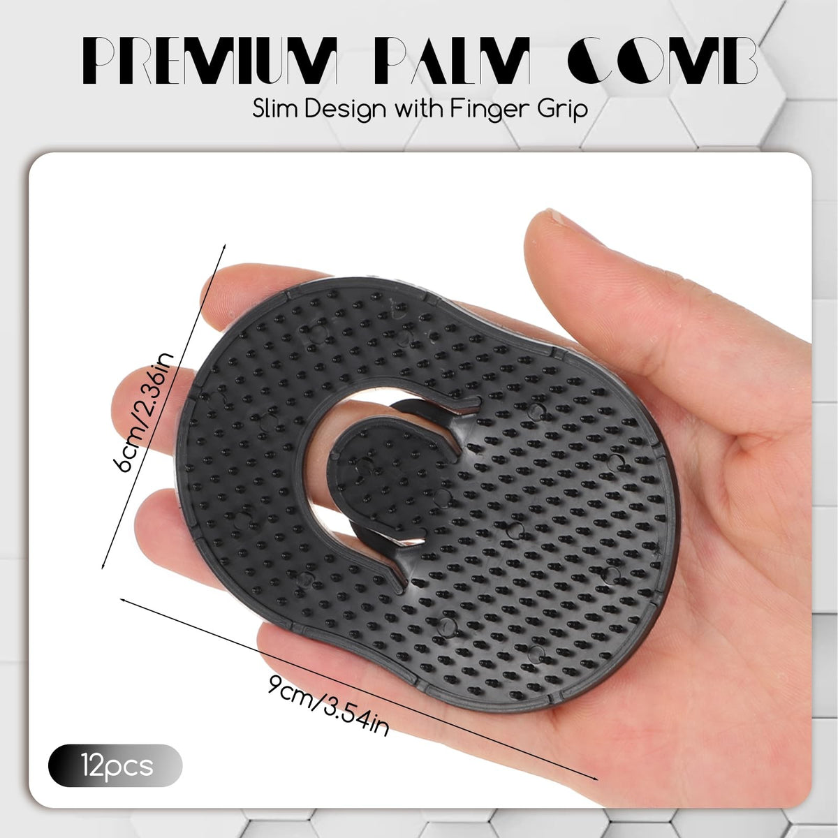 12 Pack Portable Pocket Combs for Men - Hair & Scalp Massage Brushes