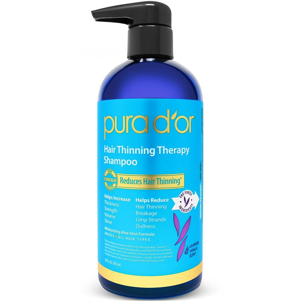 Lavender Vanilla Hair Thinning Therapy Shampoo for Men & Women 16 oz