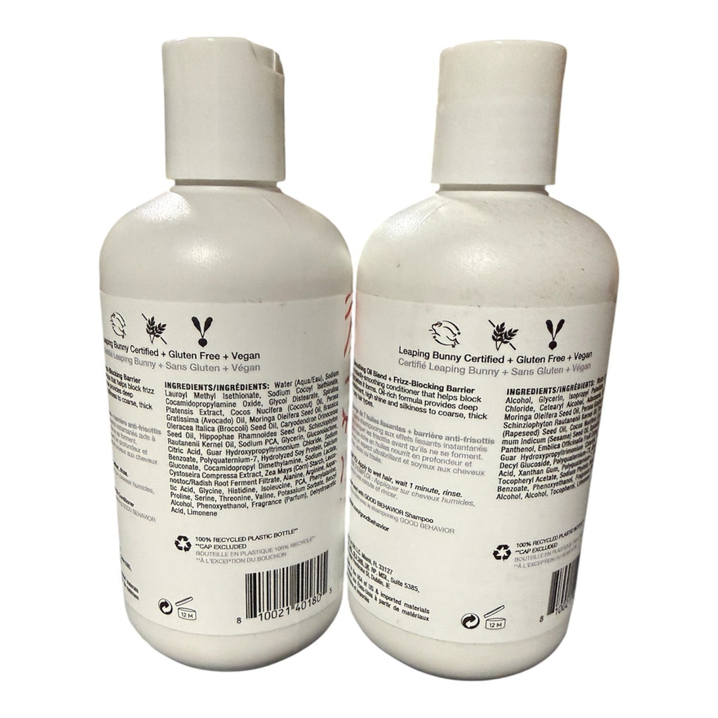 Ultra Smooth Shampoo & Conditioner Duo - Frizz Control & Shine - 8oz each