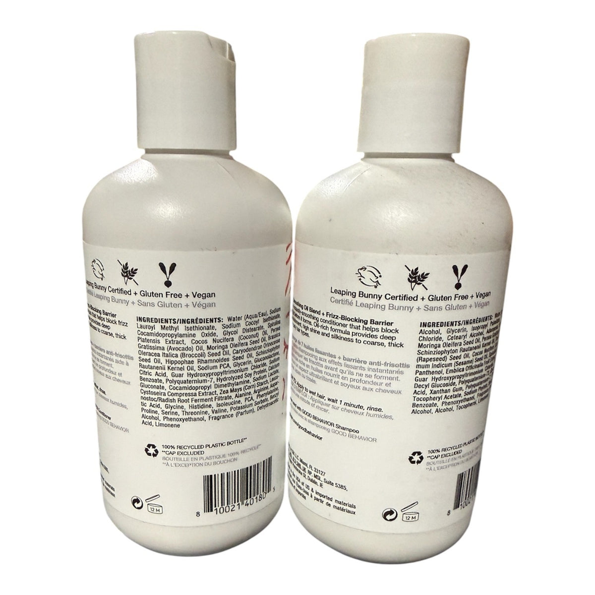 Ultra Smooth Shampoo & Conditioner Duo - Frizz Control & Shine - 8oz each