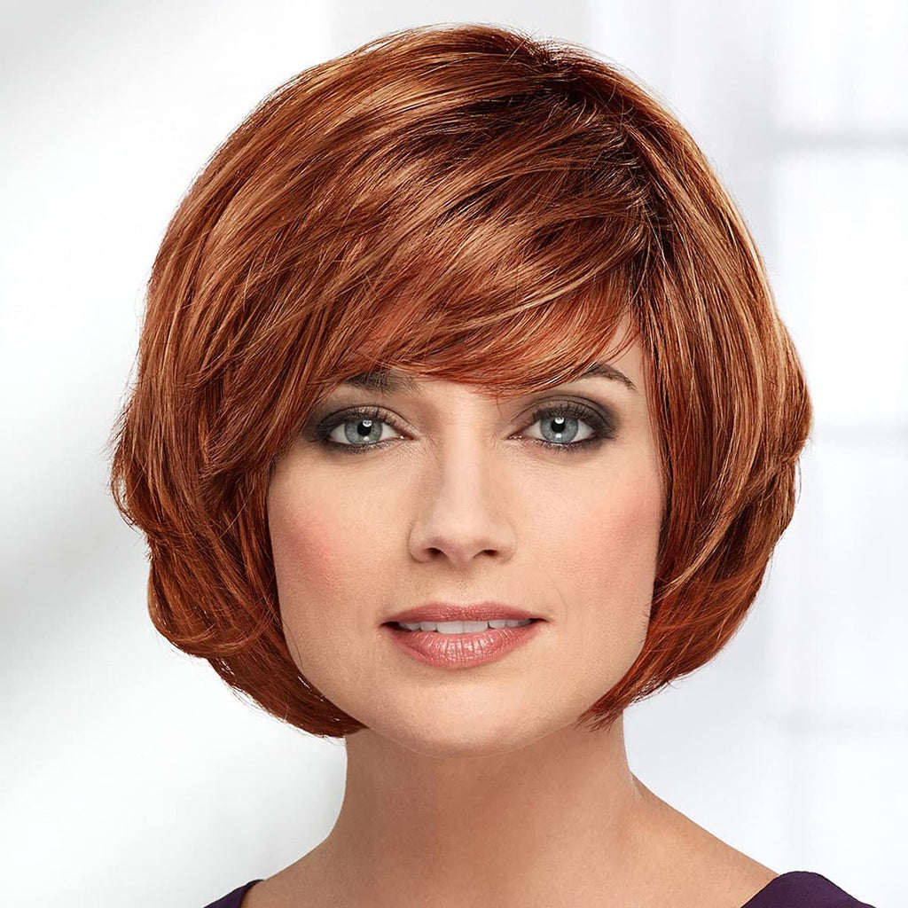 Lightweight Bob Wig with Bangs - Multiple Colors, Modern Style