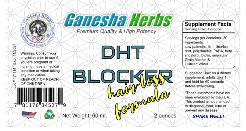 Natural DHT Blocker Hair Loss Treatment for Growth & Gray Reversal 2oz
