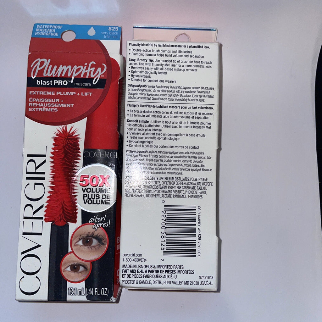 Plumpify Blast Pro Mascara 825 Very Black Waterproof – 2 Pack