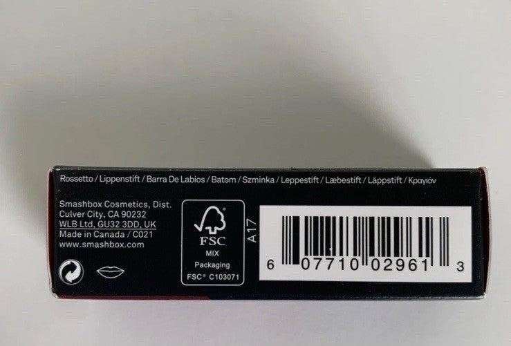 Be Legendary Lipstick Black Cherry by Smashbox – Full Size 0.10 oz, New