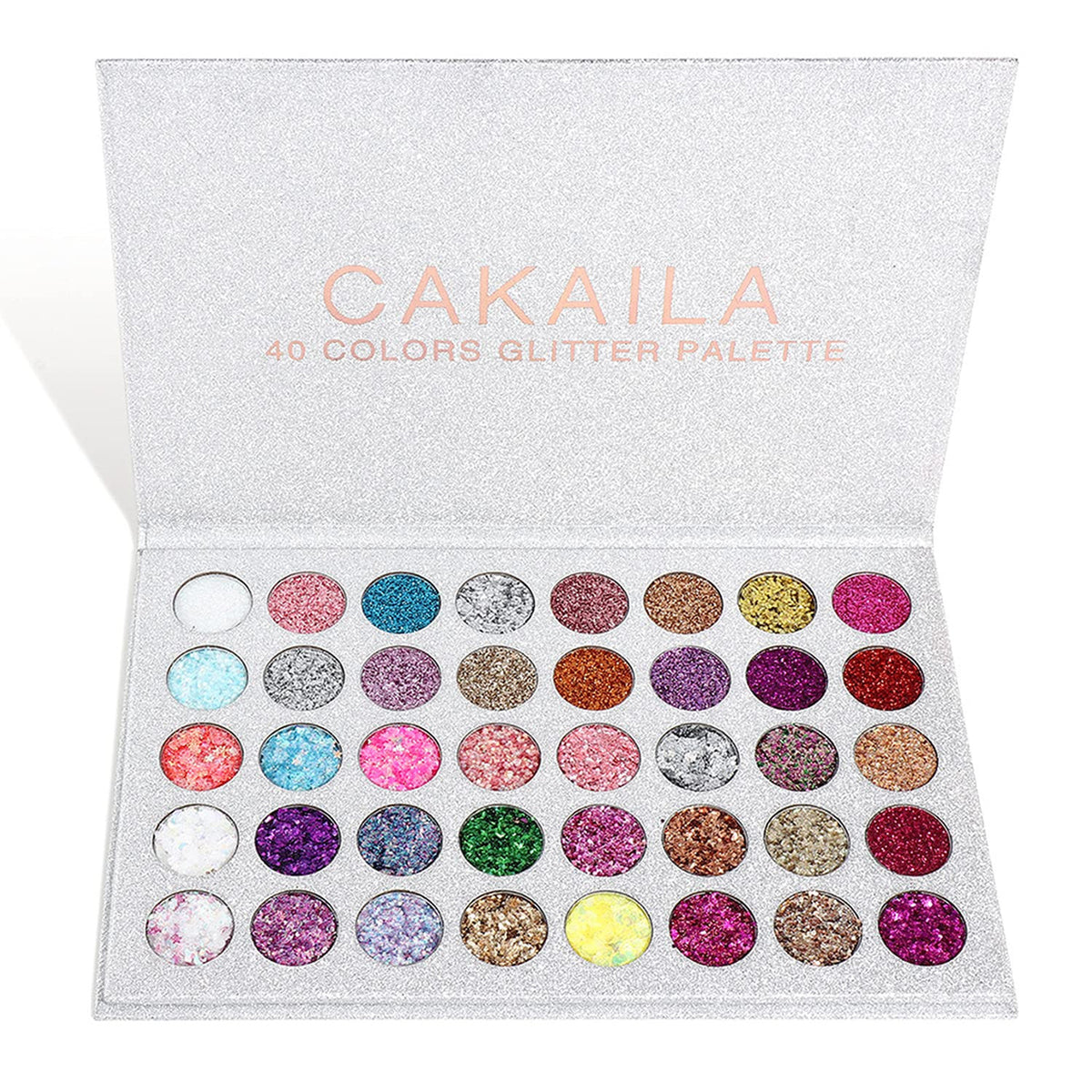 40 Color Glitter Eyeshadow Palette - Highly Pigmented Metallic Shimmer Makeup