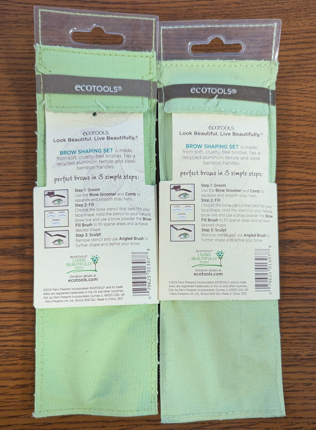 EcoTools Brow Shaping Set - 2 Pack Brow Groomer & Comb, Item 1307