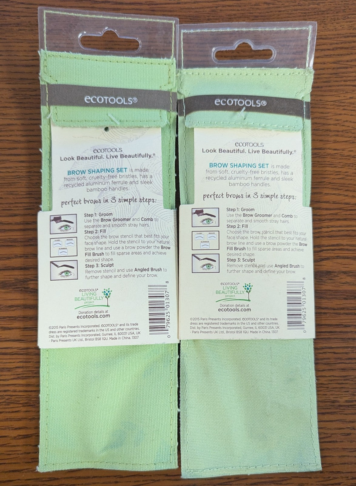 EcoTools Brow Shaping Set - 2 Pack Brow Groomer & Comb, Item 1307