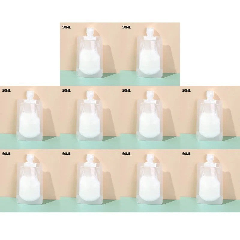 10 Pack Travel Toiletry Pouches TSA Approved Refillable Portable Organizer