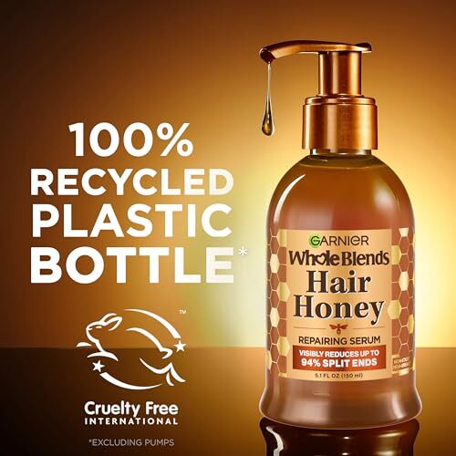 Garnier Honey Leave-In Hair Repair Serum for Damaged Hair 5.1 Fl Oz - Pack of 2