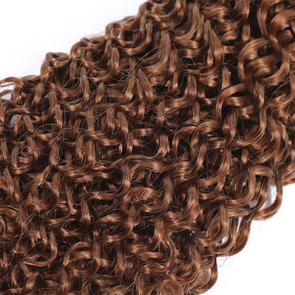 18-22 Inch Water Wave Human Hair Bundles - 3 Pack, Unprocessed Remy Brown