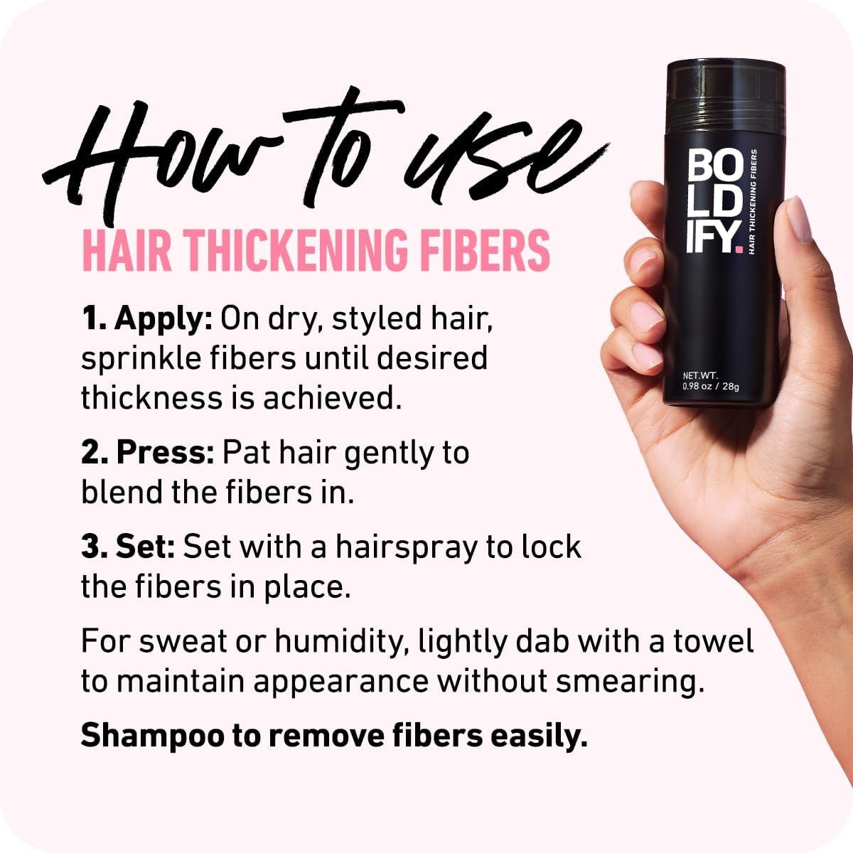 Hair Fibers for Thinning Hair - Natural Look, Water-Resistant, 28g Auburn