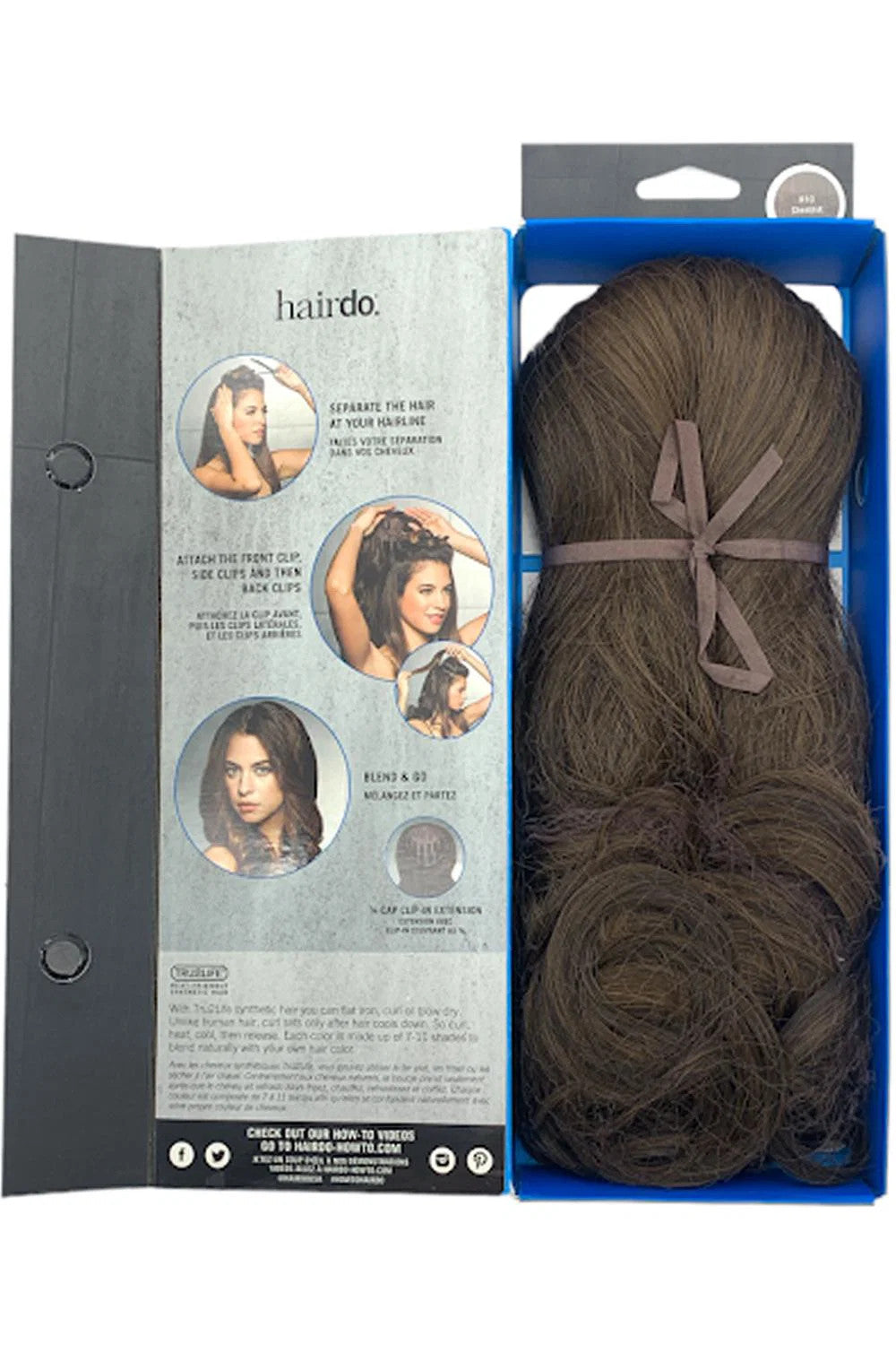 16-inch Clip-in Hair Extension Chestnut - Heat-Friendly 3/4 Cap
