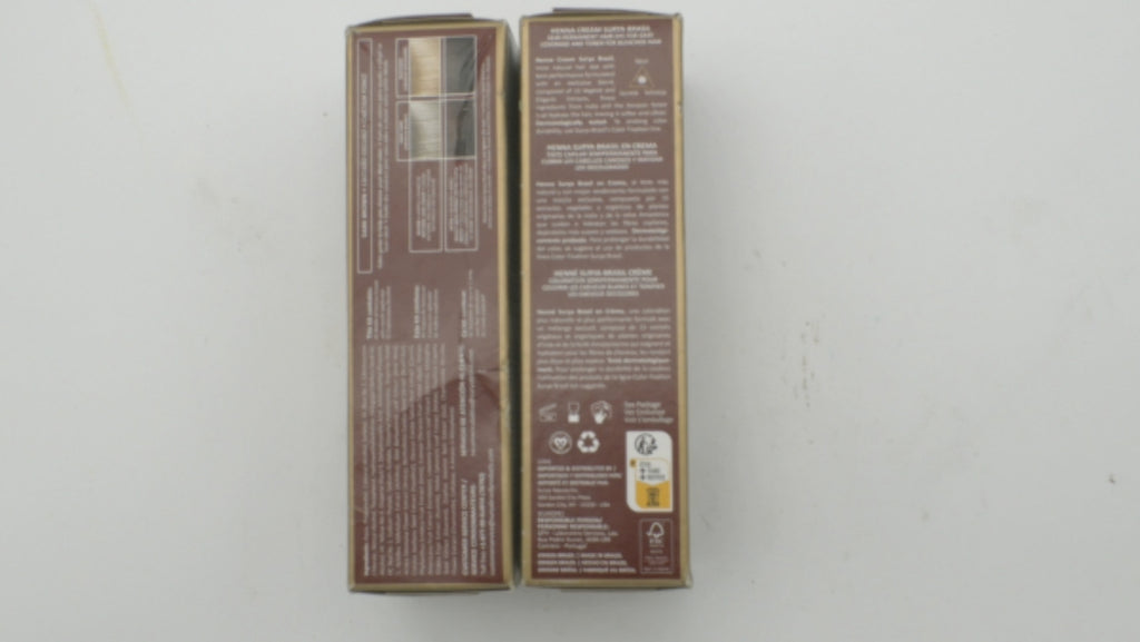 Dark Brown Hair Henna Cream - Natural Semi-Permanent Hair Dye 2 Pack