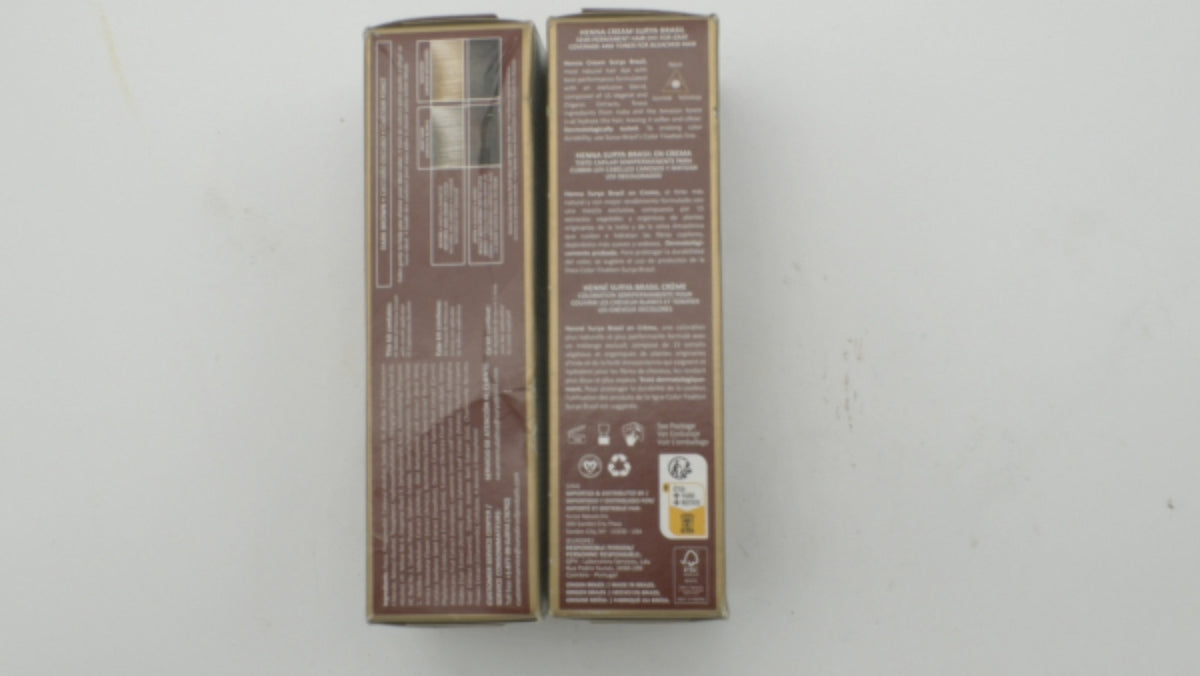 Dark Brown Hair Henna Cream - Natural Semi-Permanent Hair Dye 2 Pack