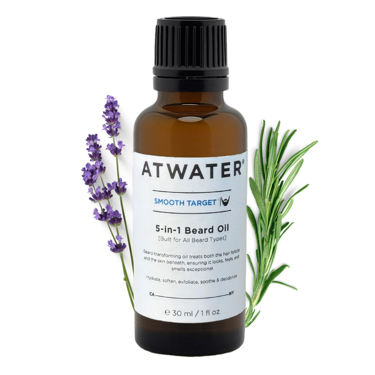Men's 5-in-1 Beard Oil for Softening & Hydrating - 1 oz
