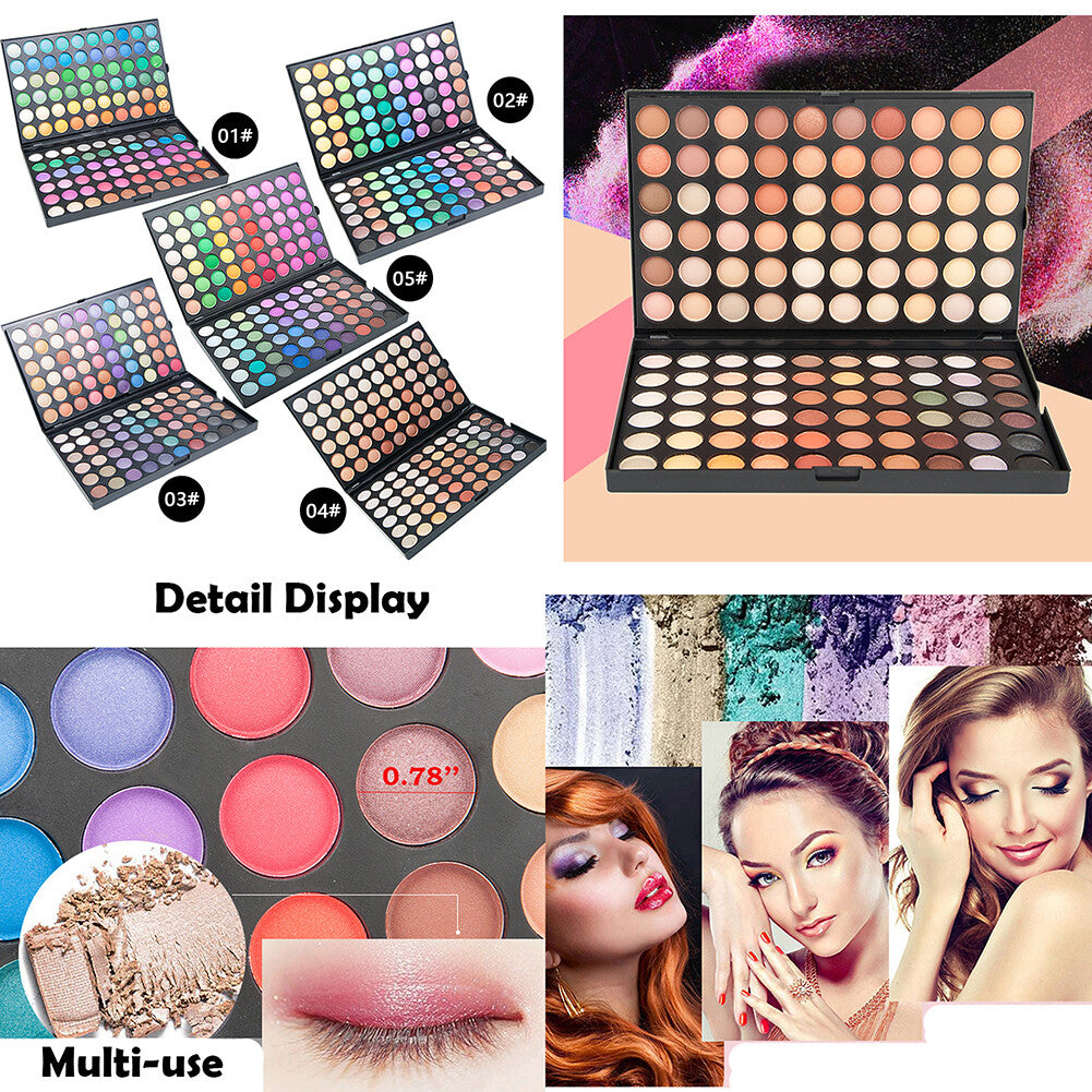 120-Color Eyeshadow Palette with Matte & Shimmer Shades for Professional & Casual Makeup