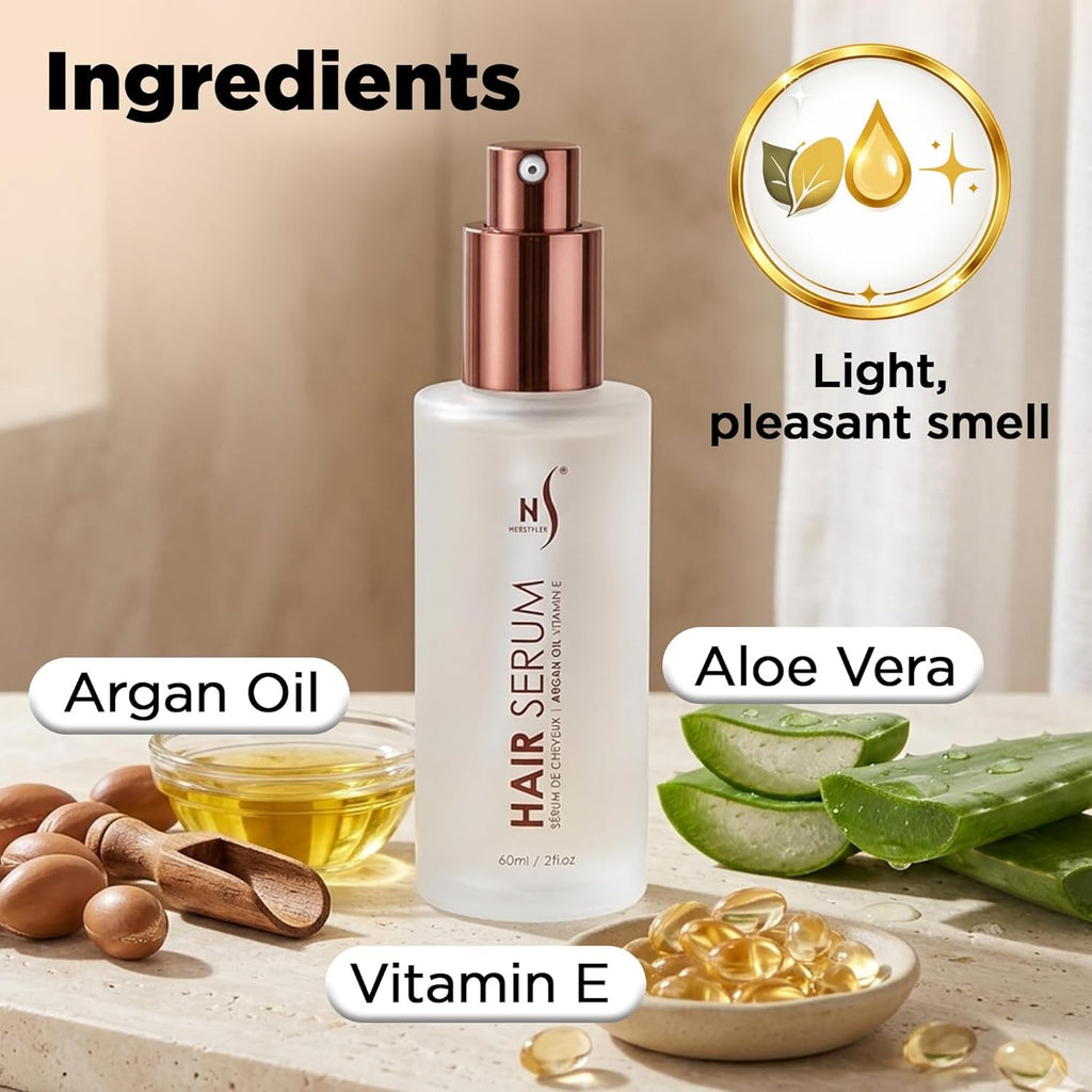 Herstyler Argan Oil Hair Repair Serum for Frizz Control & Shine - Pack of 2