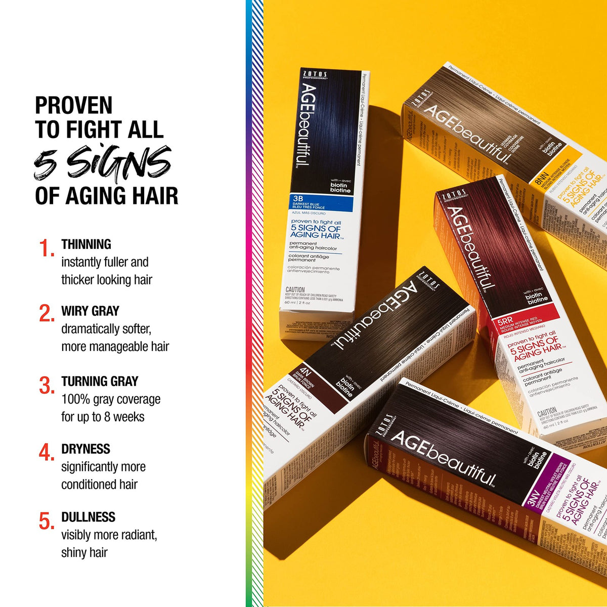Permanent Hair Dye Light Intense Brown 2 Fl Oz - Anti-Aging Hair Color