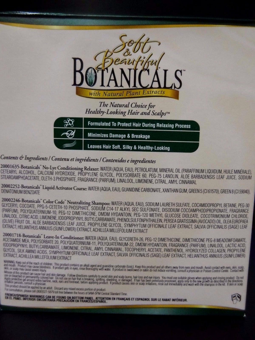 Botanicals No Lye Sensitive Scalp Hair Relaxer Coarse 2 Boxes - Herbal Straightening