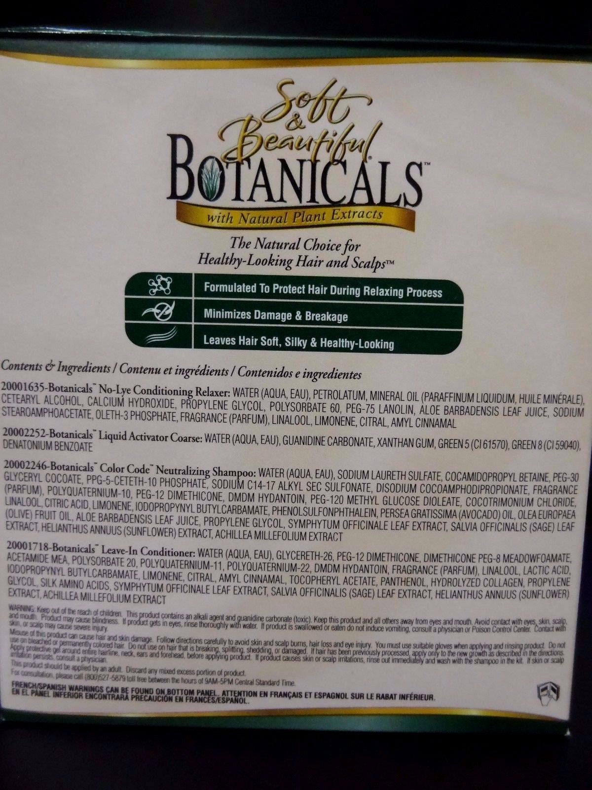 Botanicals No Lye Sensitive Scalp Hair Relaxer Coarse 2 Boxes - Herbal Straightening