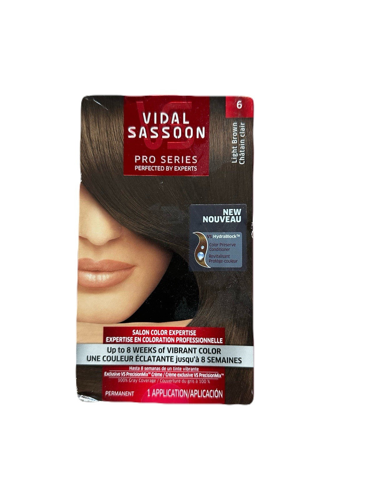 Vidal Sassoon Pro Series Color 6 Light Brown Hair Dye - Chatain Clair