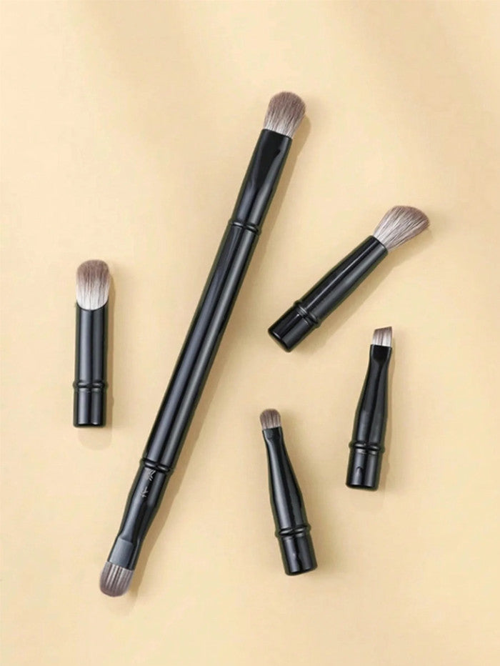 6PCS Makeup Brush Head Set Portable Nose Shadow & Eye Detailing Tools