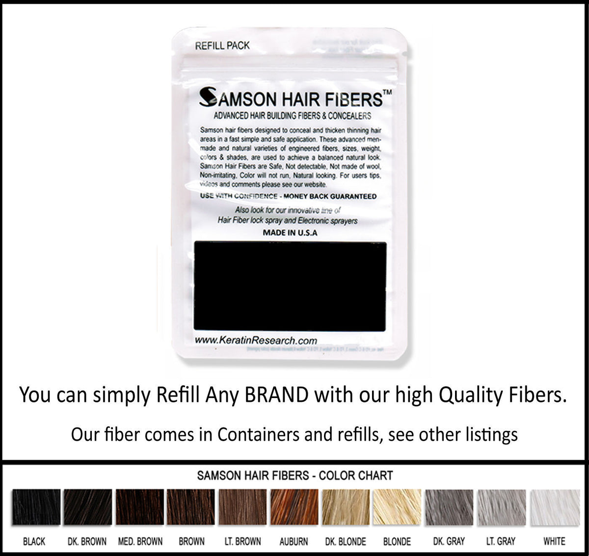 Hair Loss Concealer Fibers for Dark Blonde - 100g Refill, Natural Look