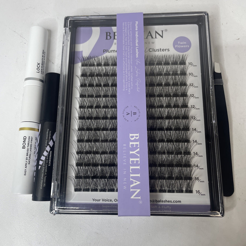 Lash Extension Kit with 144 Cluster Lashes and Tools for Eyelash Enhancement