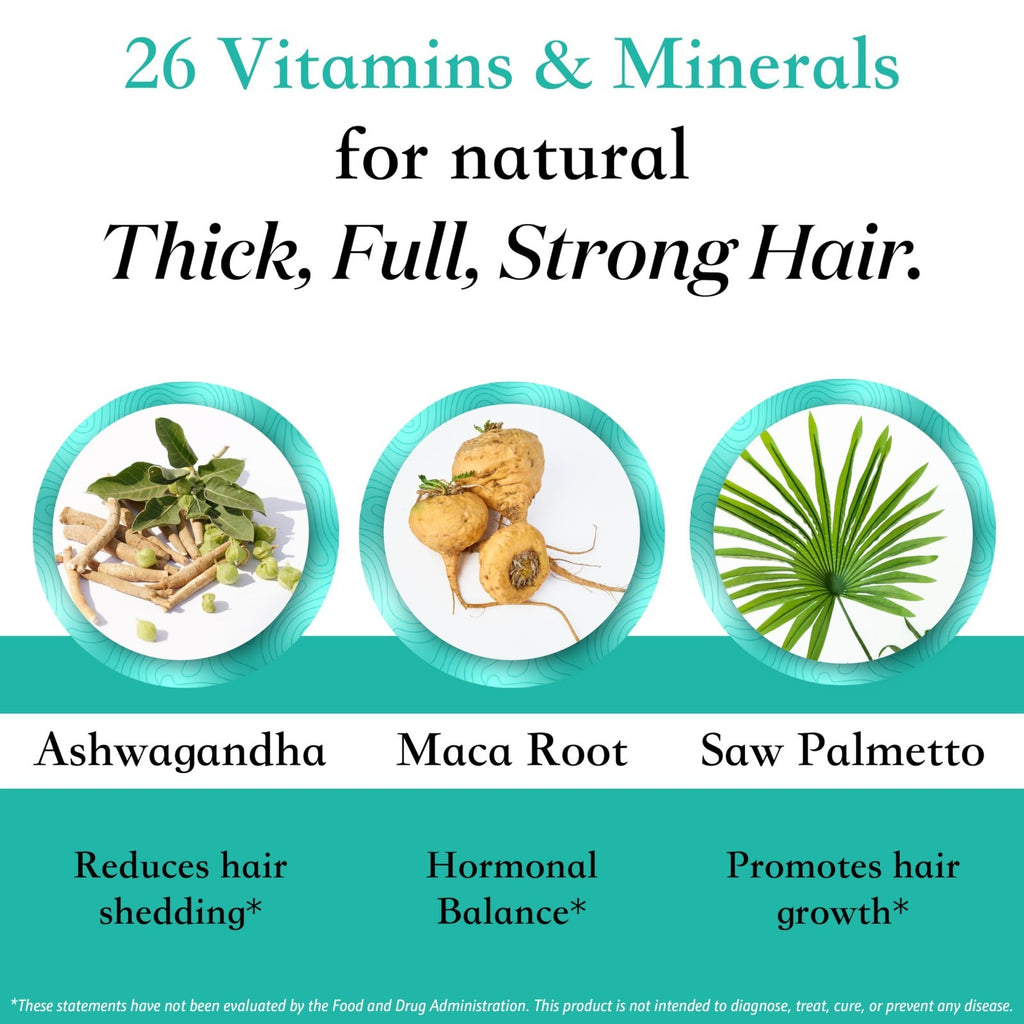 Women’s Hair Growth Supplements for 45+ - Thicker, Fuller Hair Support