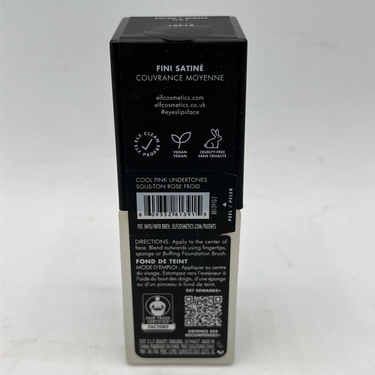 e.l.f. Flawless Satin Foundation 130 Snow Medium Coverage - Cool Pink Undertones