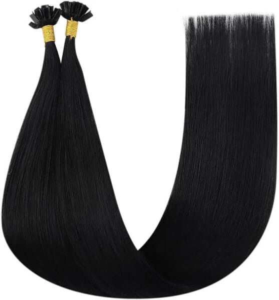 Keratin Tip Hair Extensions - Unprocessed Human Hair Bonded Strands 100 Pack