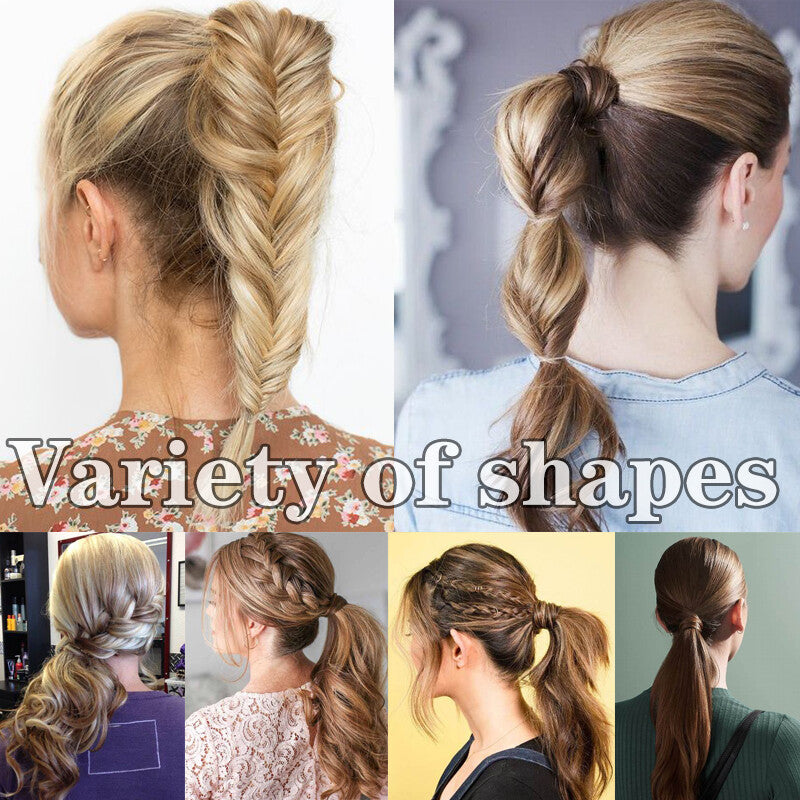 100% Human Hair Ponytail Extensions Clip-In Wrap Around Hairpiece