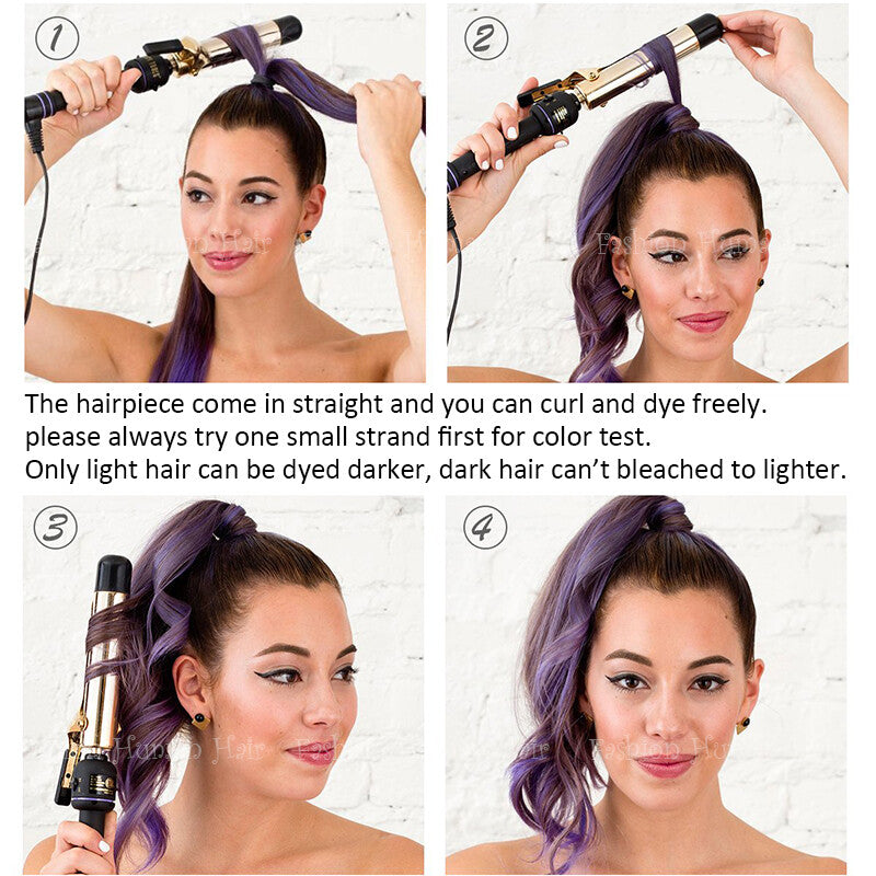 Remy Human Hair Ponytail Extensions Claw In Thick 100G for Natural Look