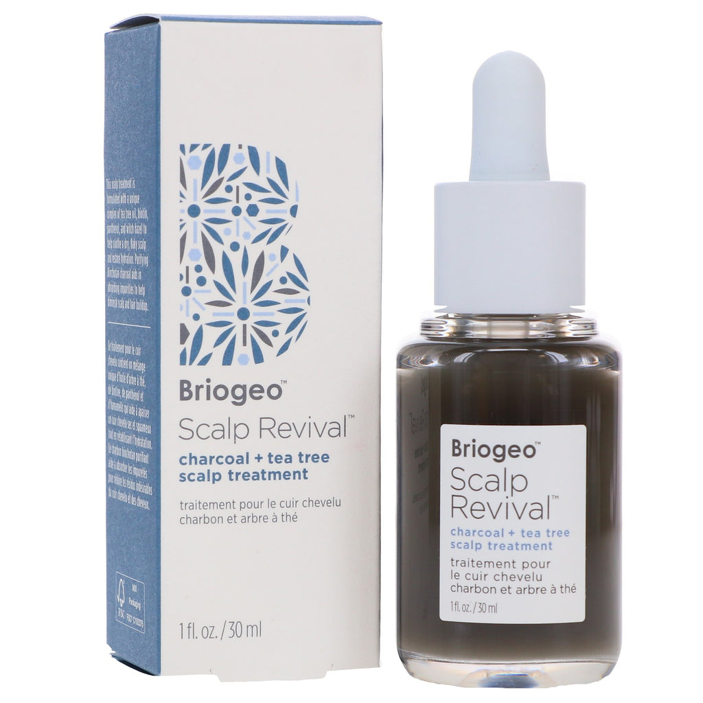 Scalp Treatment with Charcoal & Tea Tree - 1 oz for Dry Flaky Skin