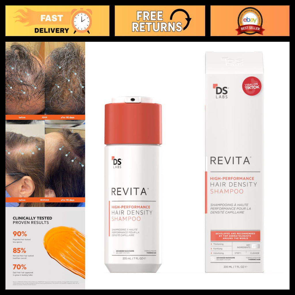 Revita Hair Density Shampoo for Thinning Hair - Color Safe, 205 mL - Boost Volume & Hair Health